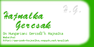 hajnalka gercsak business card